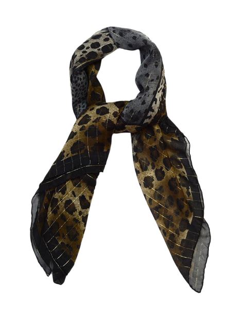 ysl leopard scarf replica|Yves Saint Laurent Vintage Scarves & Wraps for sale .